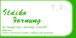 ildiko hornung business card